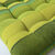 Galette de chaise carrée rayée - lot de 2 (vert)
