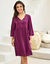 Chemise de nuit courte en viscose  (prune)