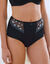 Gainette microfibre tulle brod&eacute; Caminata (noir)