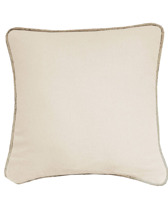 Coussin uni biais en jute  (naturel)