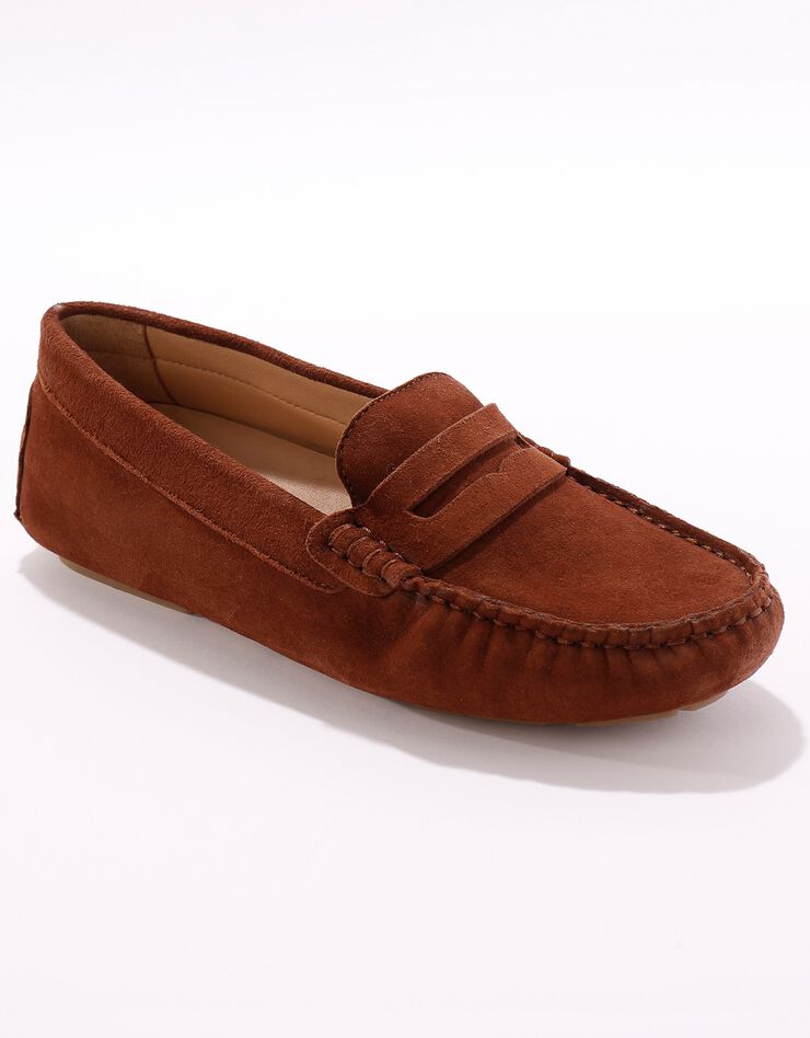 Mocassins en croûte de cuir - marron (marron) Mocassins en croûte de cuir - marron (marron)