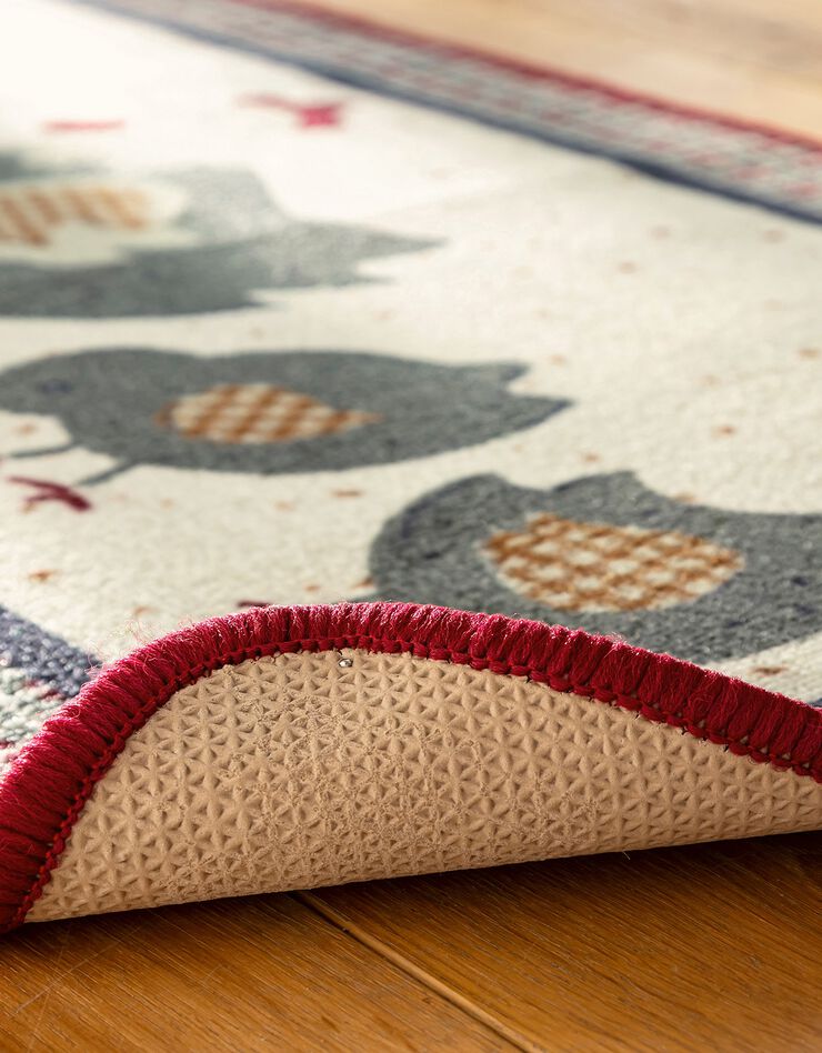 Tapis cuisine motif cocotte et ses poussins (unique)