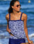 Haut de tankini imprimé zèbre (marine)