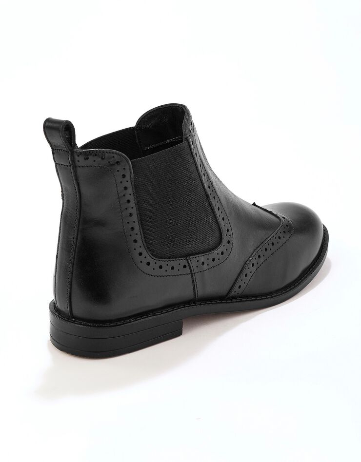 Boots perforées en cuir (noir) Boots perforées en cuir (noir)