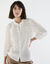 Chemisier broderie anglaise, smocks et col volanté (écru)