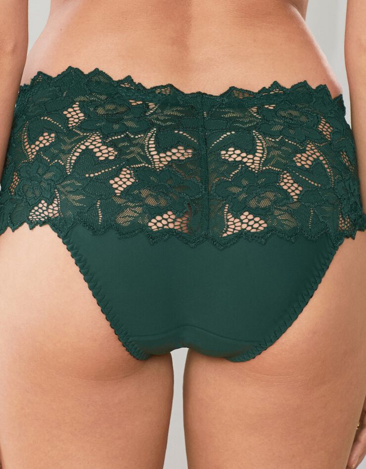 Culotte haute dentelle unie Arum (vert sapin) Culotte haute dentelle unie Arum (vert sapin)