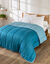 Couette microfibre imprim&eacute; vichy 200 g/m&sup2;  (bleu paon)
