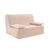 Housse canapé BZ bachette coton uni (sable)