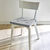 Galette de chaise unie carrée coton - lot de 2 (gris perle)