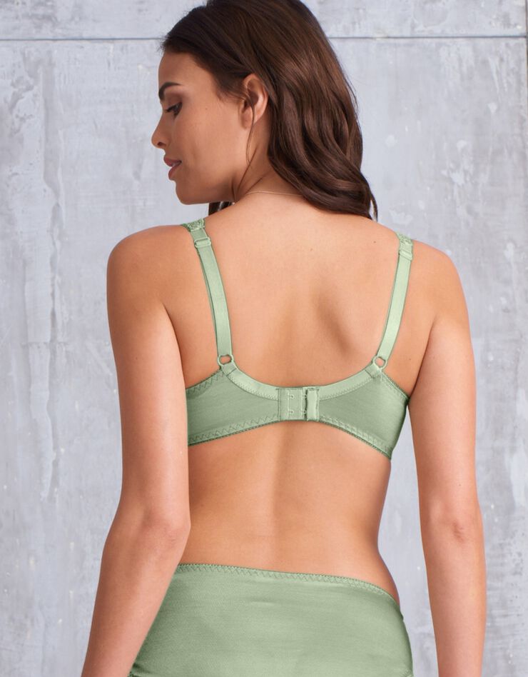 Soutien-gorge maille satinée et dentelle Salford avec armatures - lot de 2 (kaki + tilleul) Soutien-gorge maille satinée et dentelle Salford avec armatures - lot de 2 (kaki + tilleul)
