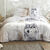 Linge de lit Artic imprim&eacute; chien-loup - coton (taupe)