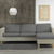 Housse gaufrée bi-extensible coussins méridienne (gris)