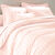 Linge de lit uni coton  (rose poudré)