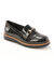 Mocassins à mors semelle compensée - effet croco verni  (noir)
