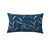 Housse de coussin imprimé feuillage (bleu)