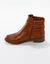 Boots zipp&eacute;es avec bride fantaisie (caramel)