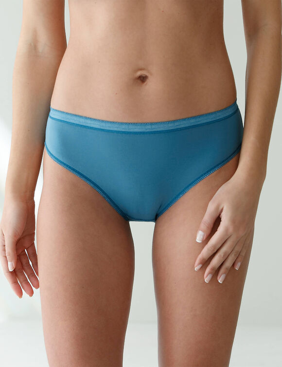 Culotte midi basique - lot de 3 (orange + bleu + bleu canard)