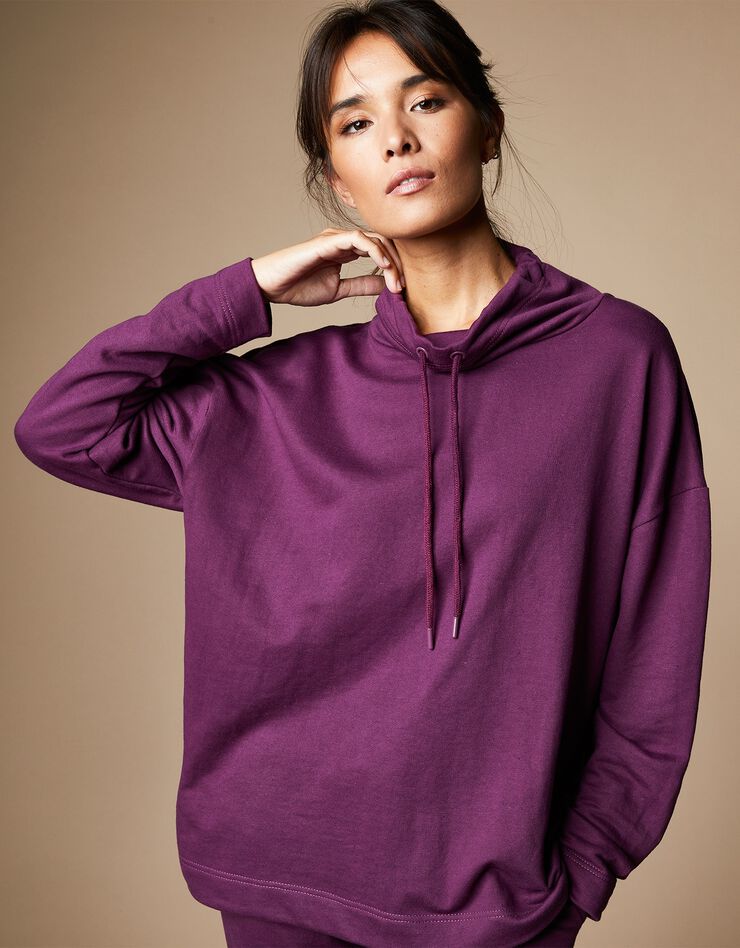 Sweat molleton gratté (prune) Sweat molleton gratté (prune)