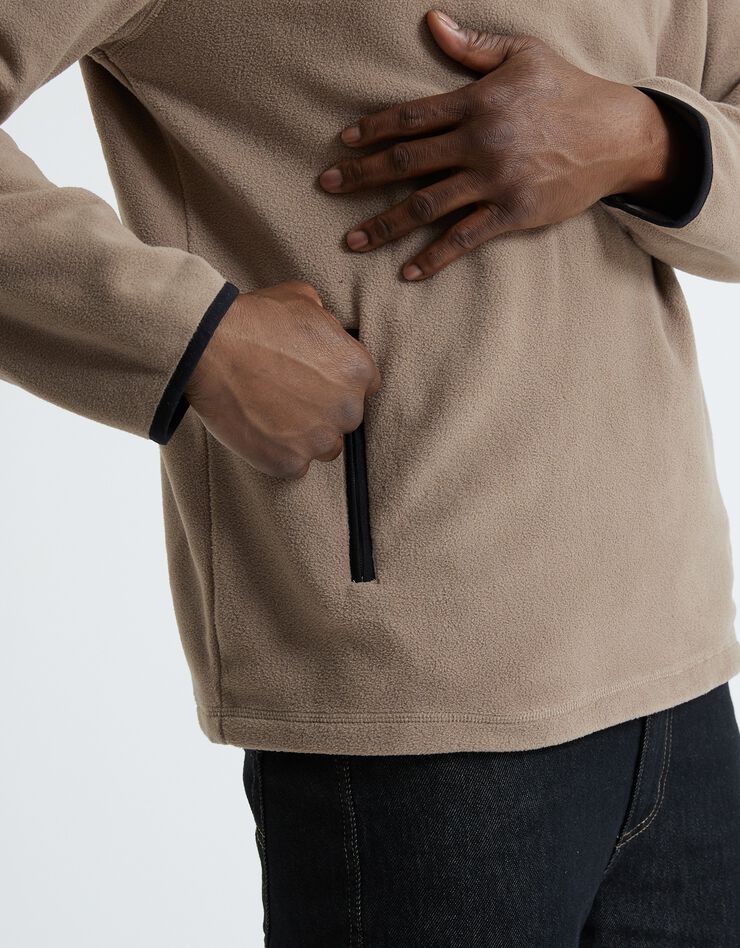 Sweat col camionneur maille micropolaire (taupe) Sweat col camionneur maille micropolaire (taupe)