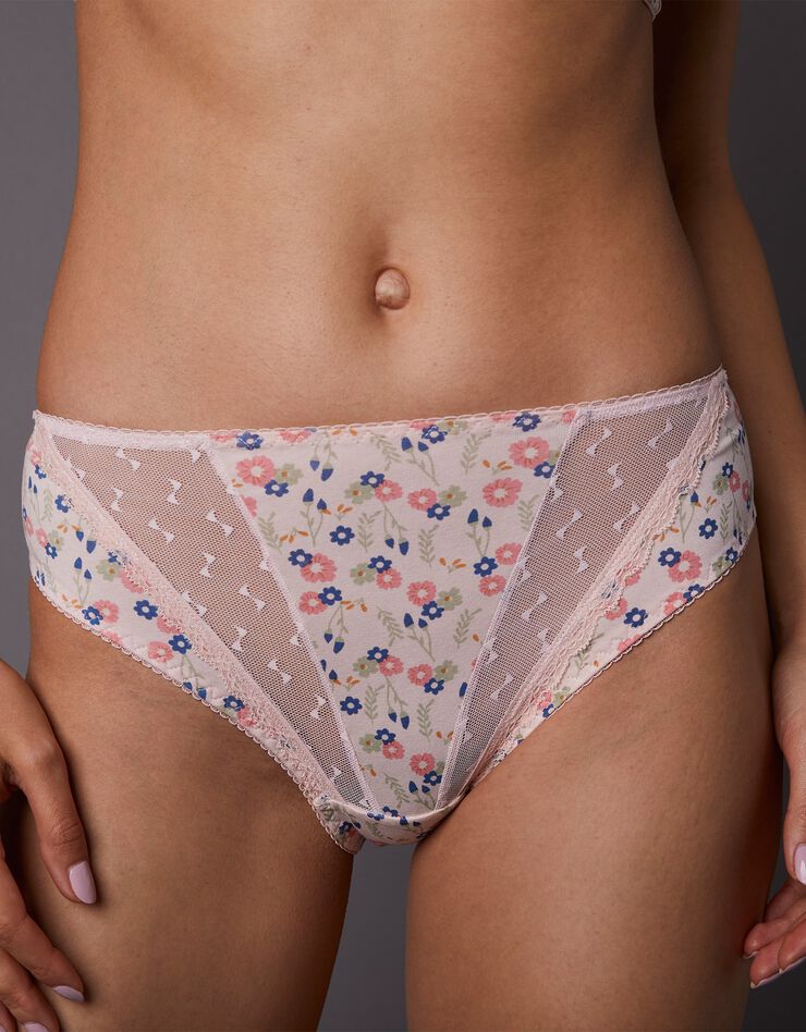 Culotte imprimée «fleurs» forme midi Casma - lot de 2 (poudre) Culotte imprimée «fleurs» forme midi Casma - lot de 2 (poudre)