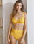 Gainette microfibre et guipure Rima - lot de 2 (jaune)