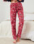 Pantalon pyjama imprimé floral (rouge / marine)