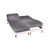 Drap-housse uni sommier articulé flanelle bonnets 26 cm (anthracite)