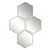 Miroir hexagonal multiple  (doré)