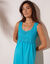 Robe plastron macram&eacute; (turquoise)