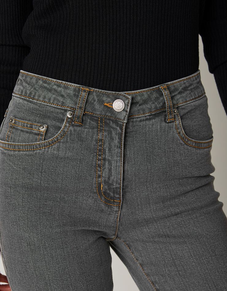 Jean coupe droite stretch - moyenne stature (gris foncé) Jean coupe droite stretch - moyenne stature (gris foncé)