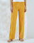 Pantalon large stretch, taille élastiquée (safran)