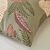 Housse de coussin carr&eacute;e imprim&eacute; feuilles - lot de 2 (vert)