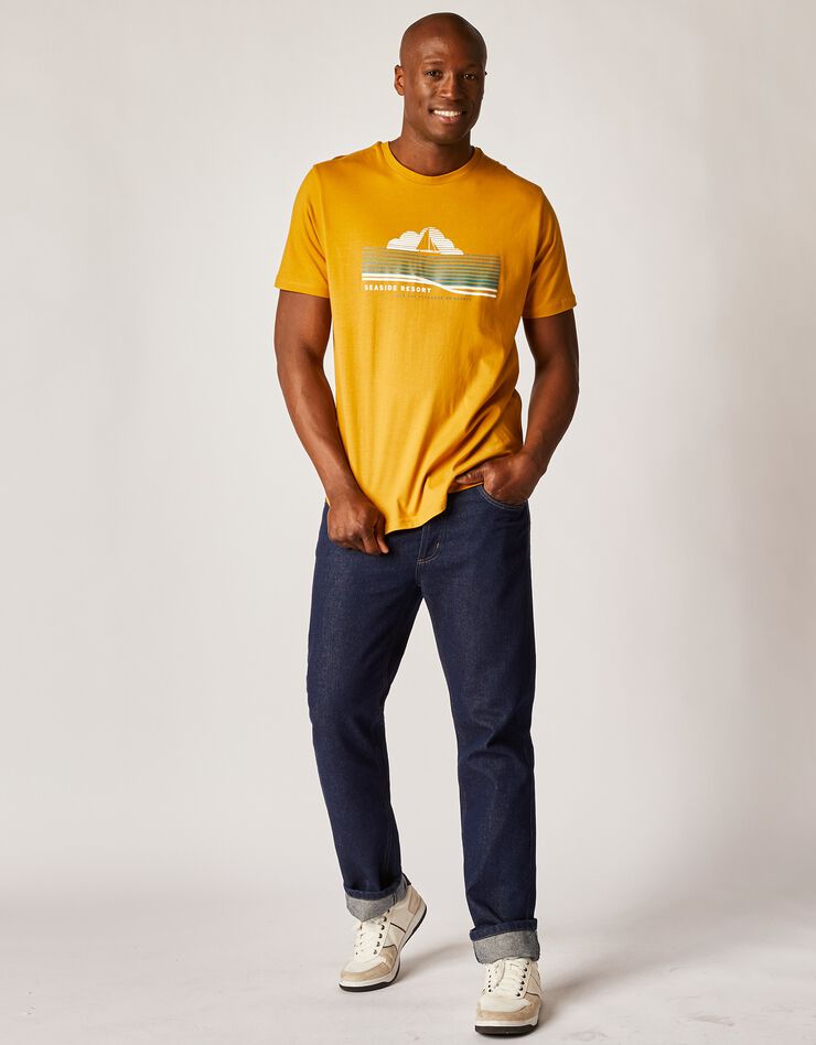 Tee-shirt imprimé manches courtes (jaune)