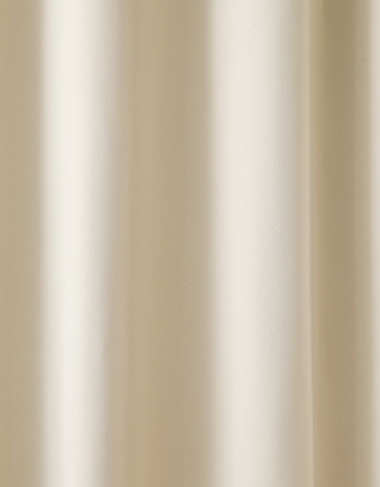 Rideau occultant uni satiné finition oeillets (beige)