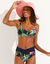 Haut de maillot de bain imprimé Banna avec armatures flexibles  - forme minimiseur (marine / multicolore)