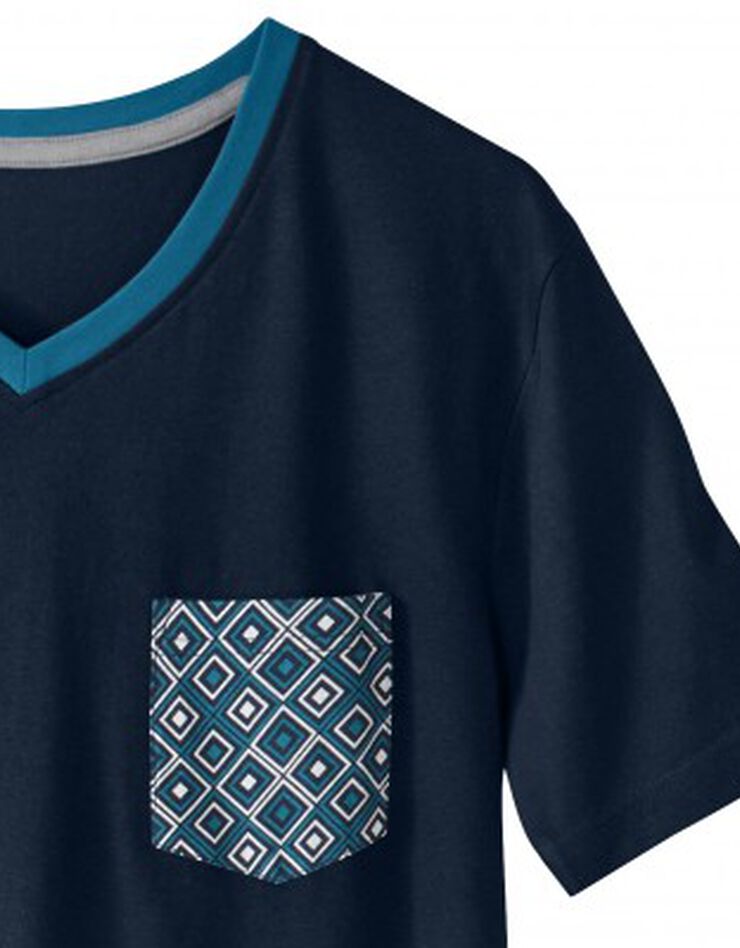 Tee-shirt pyjama marine manches courtes (marine) Tee-shirt pyjama marine manches courtes (marine)