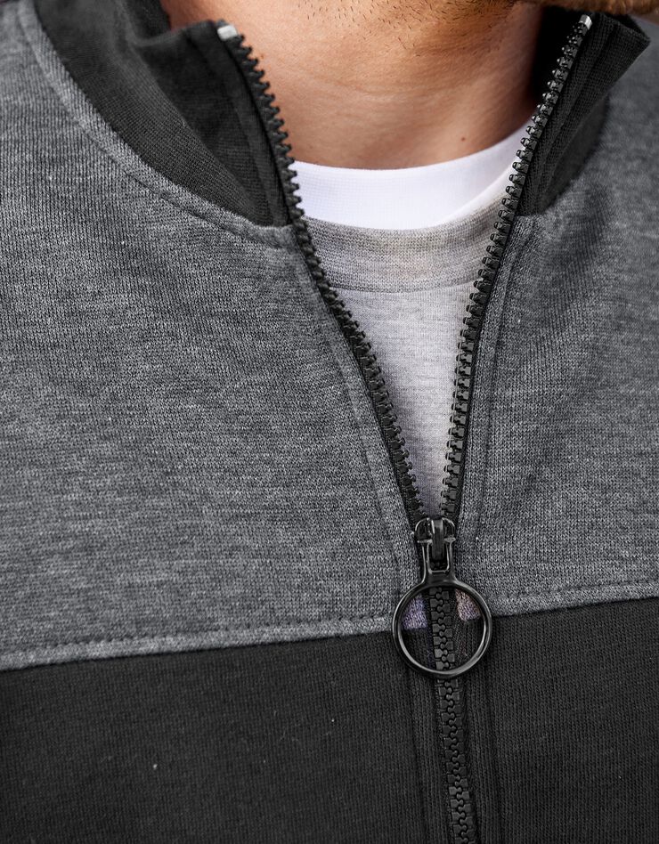 Veste molleton zippée (noir / anthracite)