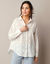 Chemisier broderie anglaise, manches longues (blanc)