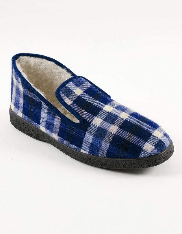 Charentaises homme fourrées - jusqu'au 47 (bleu)
