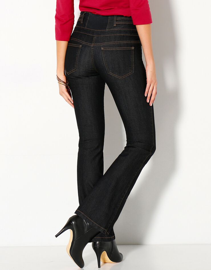 Jean taille haute coupe bootcut entrej. 78 cm (black)