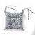 Galette de chaise carrée imprimé feuillage - lot de 2 (gris perle)