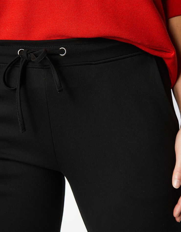 Pantalon confort, maille (noir)