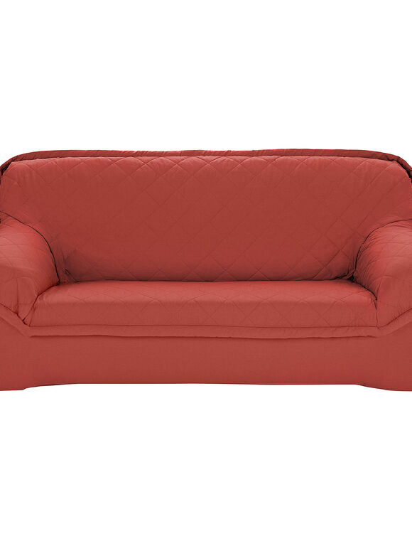 Housse pr&eacute;form&eacute;e matelass&eacute;e - fauteuils et canap&eacute;s (terracotta)