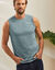T-shirt col rond sans manches - lot de 3 (ch azur + tilleul + vert)