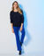 Legging bootcut uni, taille élastiquée (bleu roy)