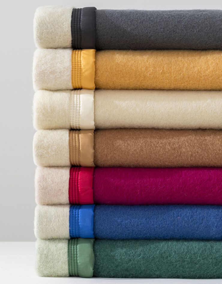 Couverture bicolore laine 800g/m2 (miel)