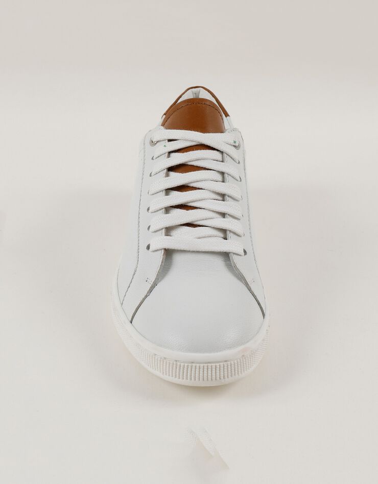 Tennis en cuir bicolore - blanc/caramel (blanc) Tennis en cuir bicolore - blanc/caramel (blanc)