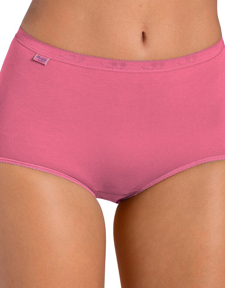 Culotte maxi Basic - lot de 3 (nacré + rose + prune) Culotte maxi Basic - lot de 3 (nacré + rose + prune)