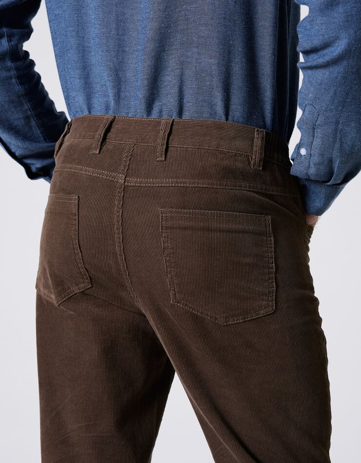 Pantalon droit 5 poches velours milleraies (taupe) Pantalon droit 5 poches velours milleraies (taupe)