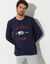 Tee-shirt de pyjama manches longues imprimé (marine)